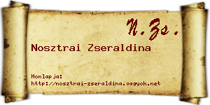 Nosztrai Zseraldina névjegykártya